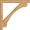 Ekena Millwork Legacy Block Rough Sawn Bracket w/ Offset Brace, Western Red Cedar, 6"W x 48"D x 48"H BKT0604X48X48LEC05RWR - alternate 3